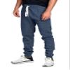 PROGO USA Men's Joggers Sweatpants Basic Fleece Marled Jogger Pant Elastic Waist (2X-Large, Marled Navy) view 2