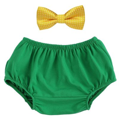 Baby Boys Cake Smash Outfit Bloomers Bowtie Set/Bow Ties - Various Designs Green One Size