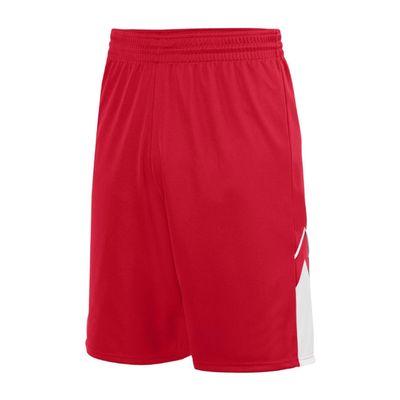 Augusta Sportswear Youth Alley-OOP Reversible Shorts, Red/White, S