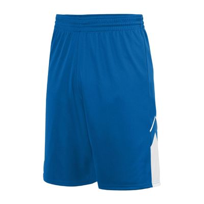 Augusta Sportswear Youth Alley-OOP Reversible Shorts, Royal/White, S