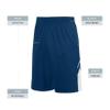 Augusta Sportswear Youth Alley-OOP Reversible Shorts, Navy/White, S view 4