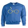 ALLNTRENDS Adult Sweatshirt Harry Glasses Scar Gold Print Popular Top (3XL, Royal Blue Gold) view 1