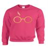 ALLNTRENDS Adult Sweatshirt Harry Glasses Scar Gold Print Popular Top (3XL, Heliconia Pink Gold) view 1