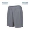 Augusta Sportswear Ladies' Octane Workout Shorts - 7 Inch Inseam Gym Athletic Attire for Women, Graphite, Small view 3