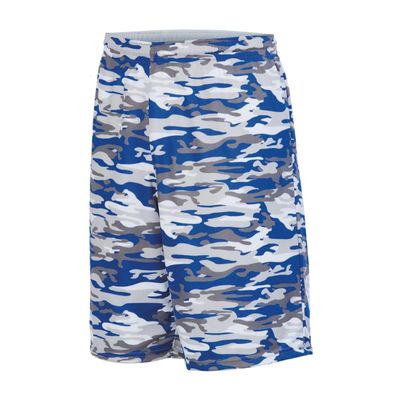 Augusta Sportswear Reversible Wicking Shorts, Royal Mod/White, XL