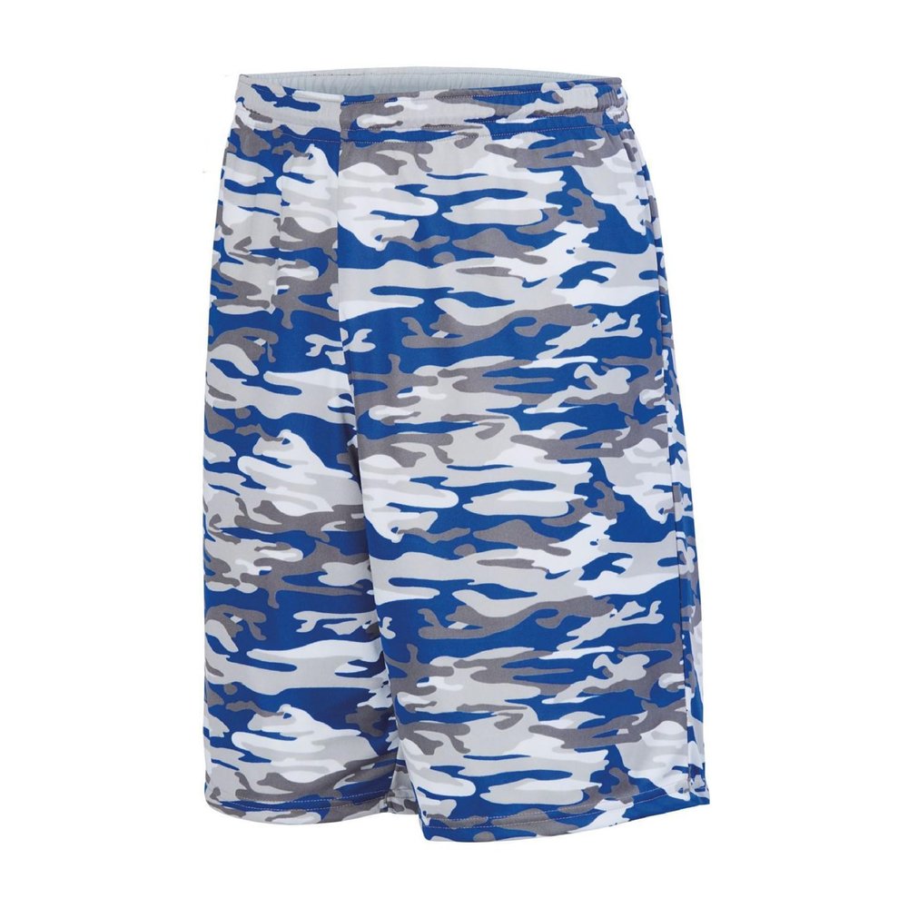 Augusta Sportswear Reversible Wicking Shorts, Royal Mod/White, XL