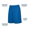 Augusta Sportswear Reversible Wicking Shorts, Royal/White, 2XL view 2