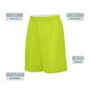 Augusta Sportswear Youth Reversible Wicking Shorts, Lime/White, M view 2