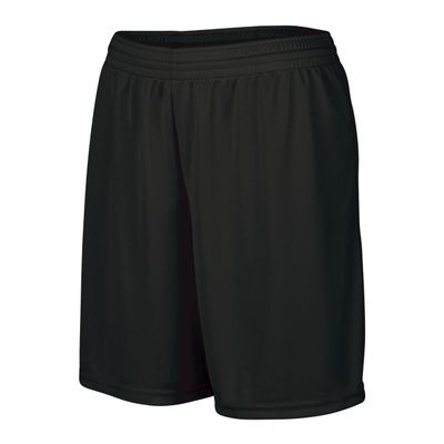 Augusta Sportswear Ladies' Octane Workout Shorts - 7 Inch Inseam Gym Athletic Attire for Women, Black, Large