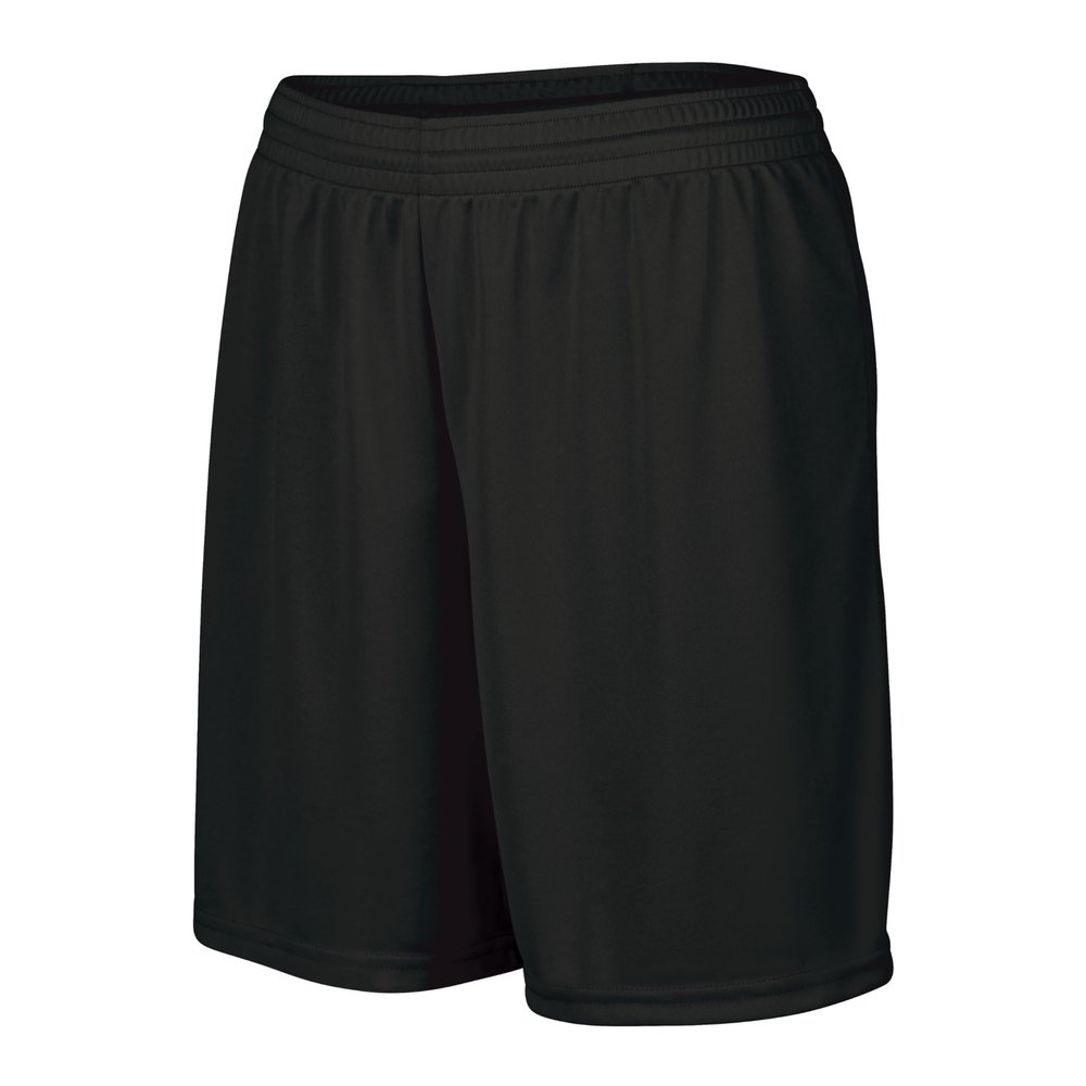 Augusta Sportswear Ladies' Octane Workout Shorts - 7 Inch Inseam Gym Athletic Attire for Women, Black, Large