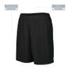 Augusta Sportswear Ladies' Octane Workout Shorts - 7 Inch Inseam Gym Athletic Attire for Women, Black, Large view 3