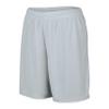 Augusta Sportswear Ladies' Octane Workout Shorts - 7 Inch Inseam Gym Athletic Attire for Women, Silver, Medium view 1
