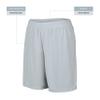 Augusta Sportswear Ladies' Octane Workout Shorts - 7 Inch Inseam Gym Athletic Attire for Women, Silver, Medium view 3