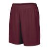 Augusta Sportswear Ladies' Octane Workout Shorts - 7 Inch Inseam Gym Athletic Attire for Women, Maroon, Medium view 1