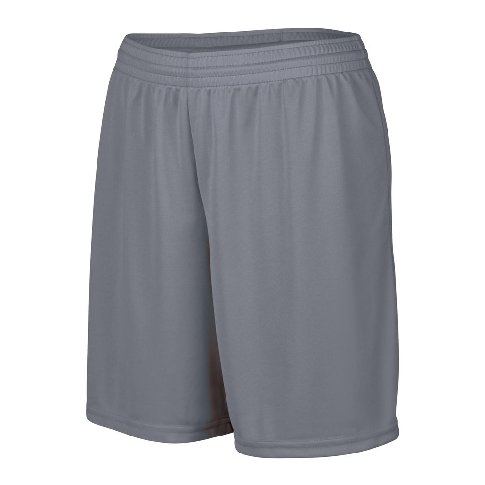 Augusta Sportswear Ladies' Octane Workout Shorts - 7 Inch Inseam Gym Athletic Attire for Women, Graphite, Medium