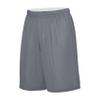 Augusta Sportswear Youth Reversible Wicking Shorts, Graphite/White, S view 1