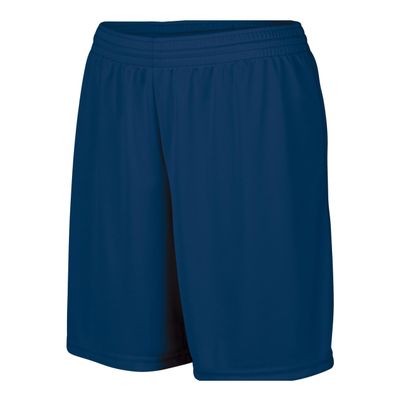 Augusta Sportswear Ladies' Octane Workout Shorts - 7 Inch Inseam Gym Athletic Attire for Women, Navy, X-Large