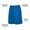 Augusta Sportswear Youth Reversible Wicking Shorts, Royal/White, S view 2