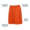 Augusta Sportswear Youth Reversible Wicking Shorts, Orange/White, M view 2