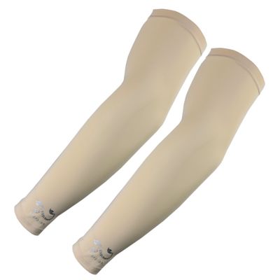 1 Pair of Elixir Sports Scorpion Kids Youth Junior Size Sun Protection Arm Cooling Sleeve, Beige