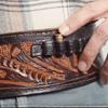 44/45 Caliber Leather Gun Holster - Authentic Handmade Waist Size 50 - Brown view 3