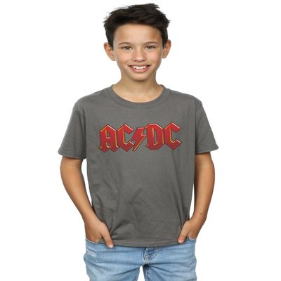 AC/DC Boys Dark Red Logo T-Shirt 5-6 Years Charcoal