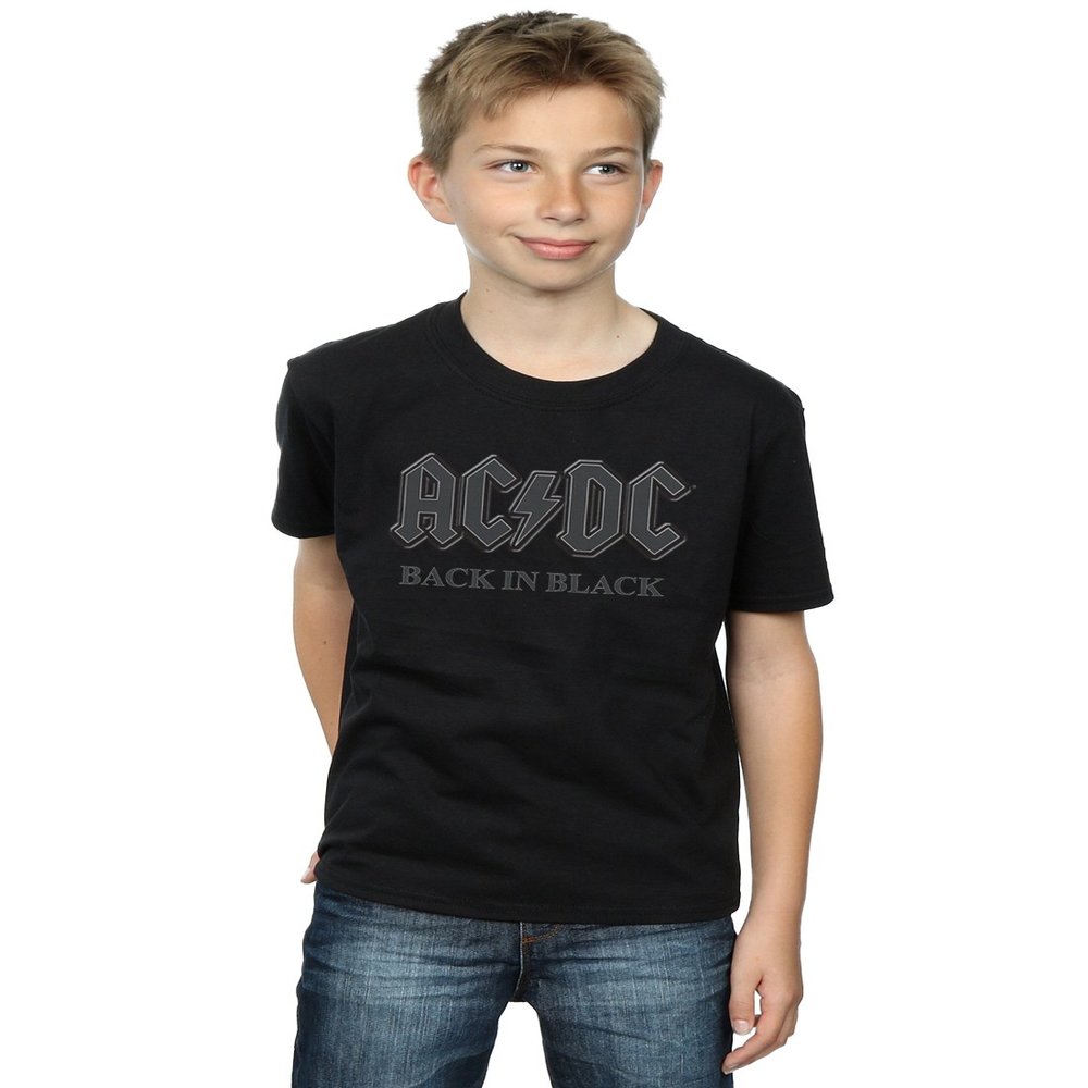 AC/DC Boys Back in Black T-Shirt 5-6 Years Black