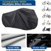 Viaky Bicycle Cover for Two Bikes, Mountain Road Bike Rain Cover with Lock Hole Outdoor Waterproof and Anti Dust Rain Sun UV Protection (Black) view 3