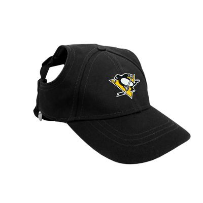 Littlearth NHL Pittsburgh Penguins Pet Baseball Hat, Team Color, X-Large