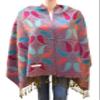Flyingeagle Trade Elegant Paisley Pattern Double Layered Woven Multi-Color Pashmina Silky Shawl Scarf for Women (Hot Pink/Teal Blue and Orange) view 2