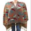Flyingeagle Trade Elegant Paisley Pattern Double Layered Woven Multi-Color Pashmina Silky Shawl Scarf for Women (Dark Red Teal and Green) view 2