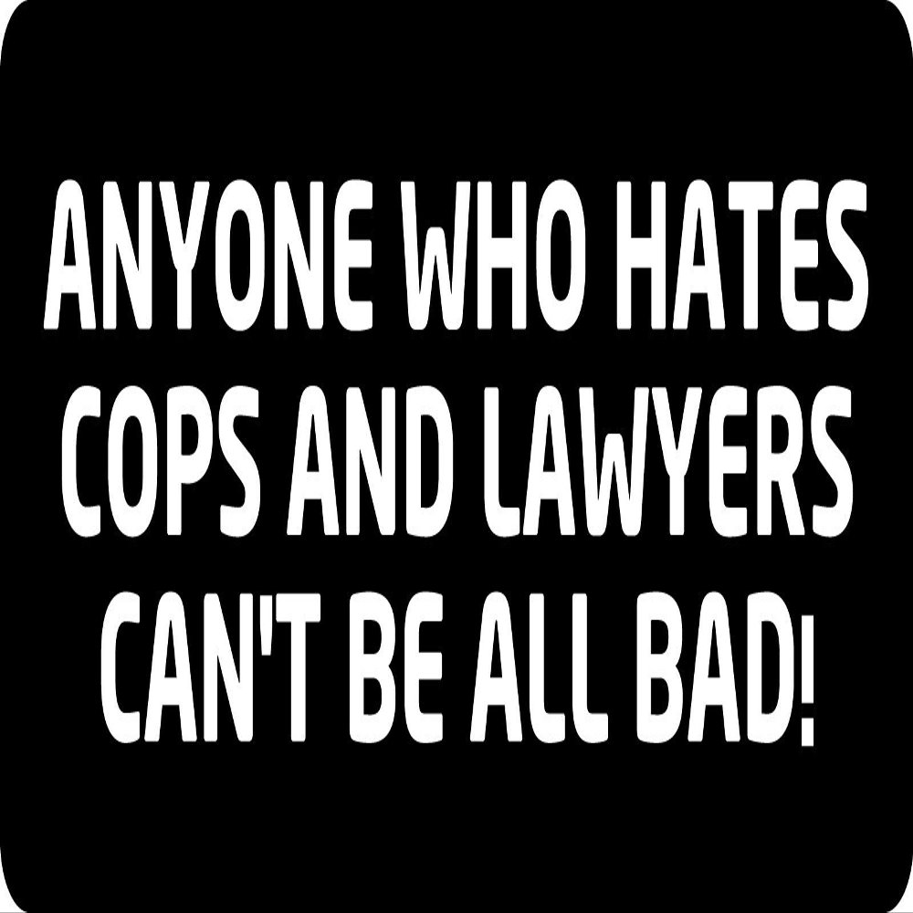 1080 Graphics 3 - Anyone Who Hates Cops and Lawyers Hard Hat/Biker Helmet Sticker BS 656