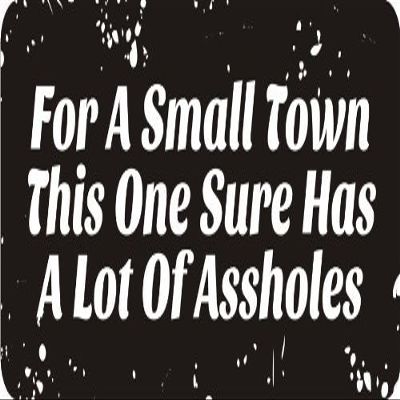 1080 Graphics 3 - for A Small Town This One Sure Has A Lot of A$$Holes 1 1/4" x 3" Hard Hat Biker Helmet Stickers Bs150