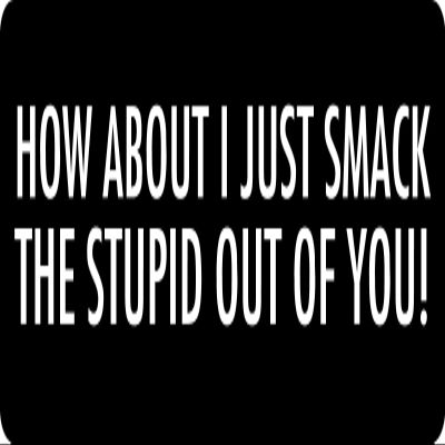 1080 Graphics 3 - How About I Just Smack The Stupid Out of You Hard Hat/Biker Helmet Sticker BS 880