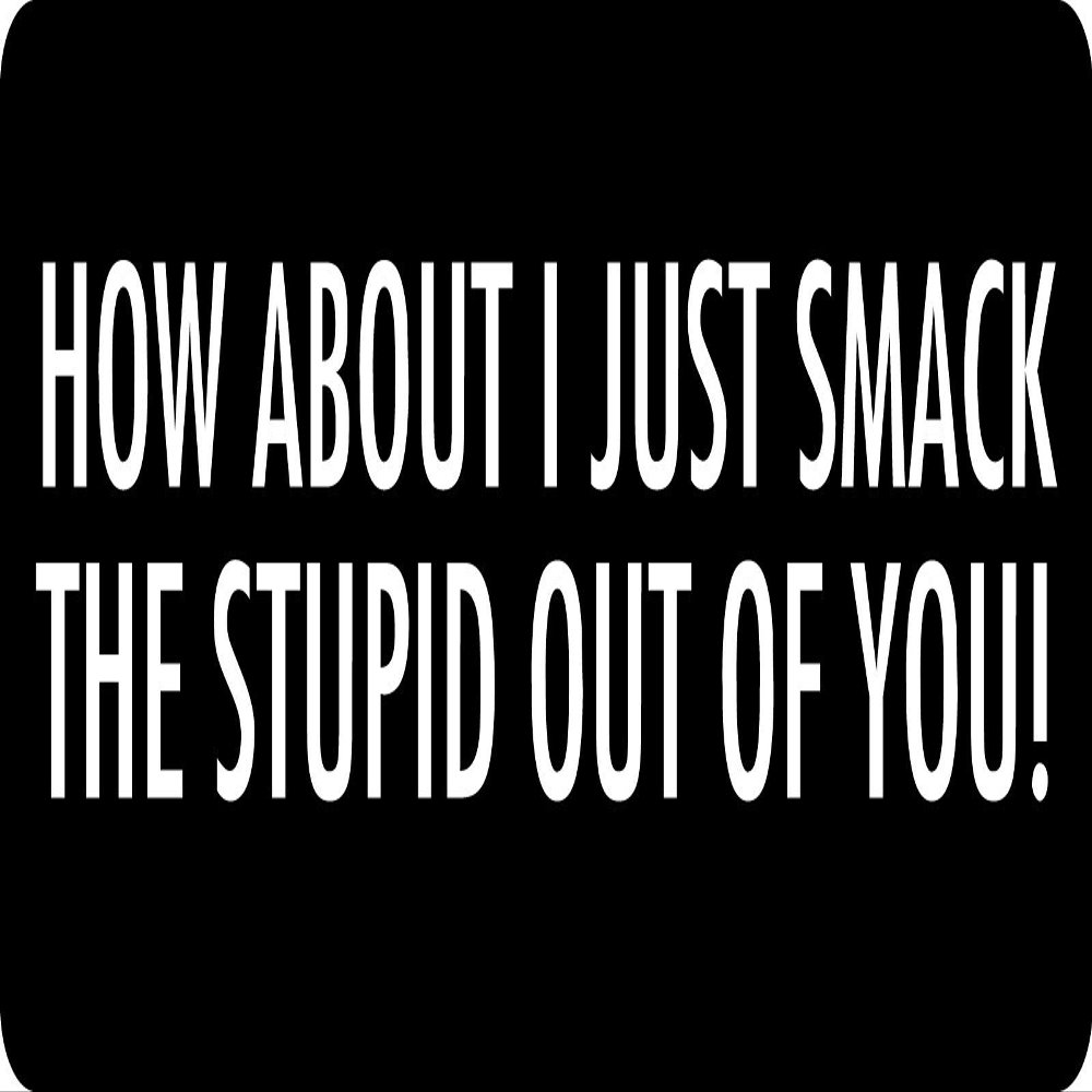1080 Graphics 3 - How About I Just Smack The Stupid Out of You Hard Hat/Biker Helmet Sticker BS 880