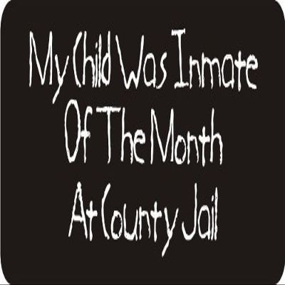 1080 Graphics 3 - My Child was Inmate of The Month at County Jail 1 1/4" x 3" Hard Hat Biker Helmet Stickers Bs411