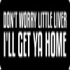 1080 Graphics 3 - Don't Worry Little Liver, I'll Get Ya Home Hard Hat/Biker Helmet Sticker BS 758 view 1