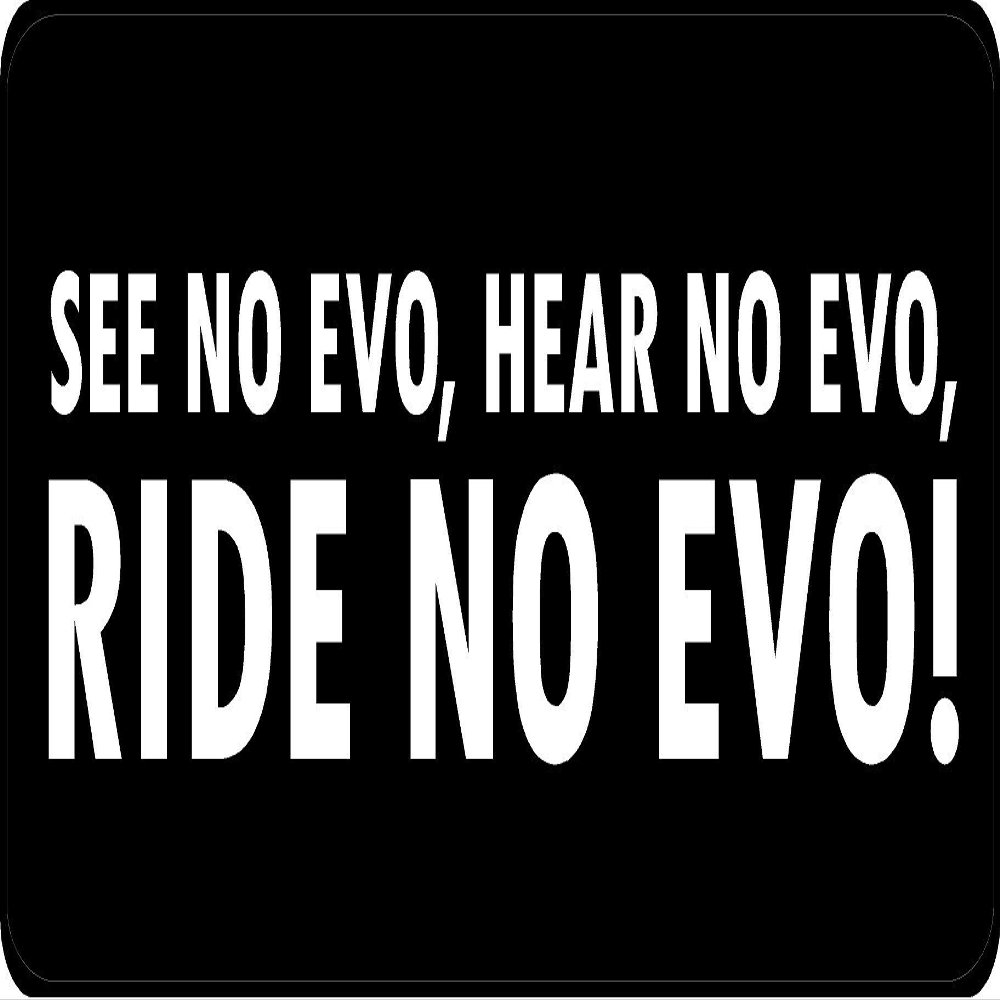 1080 Graphics 3 - See No Evo, Hear No Evo, Ride No Evo Hard Hat/Biker Helmet Sticker BS 1210