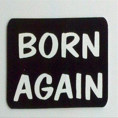 1080 Graphics 3 - Born Again Christian Hard Hat/Helmet Stickers 1" x 2"