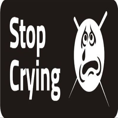 1080 Graphics 3 - Stop Crying 1 1/4" x 3" Hard Hat Biker Helmet Stickers Bs520