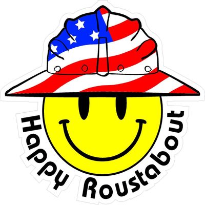 1080 Graphics 3 - Happy Roustabout Smiley USA Hardhat Oilfield Helmet Toolbox Sticker H894