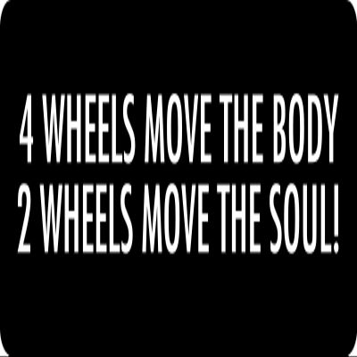 1080 Graphics 3-4 Wheels Move The Body Hard Hat/Biker Helmet Sticker BS 621