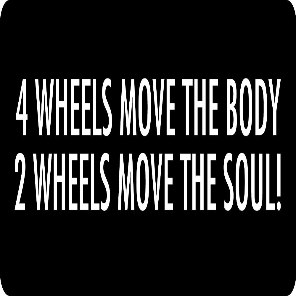 1080 Graphics 3-4 Wheels Move The Body Hard Hat/Biker Helmet Sticker BS 621