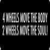 1080 Graphics 3-4 Wheels Move The Body Hard Hat/Biker Helmet Sticker BS 621