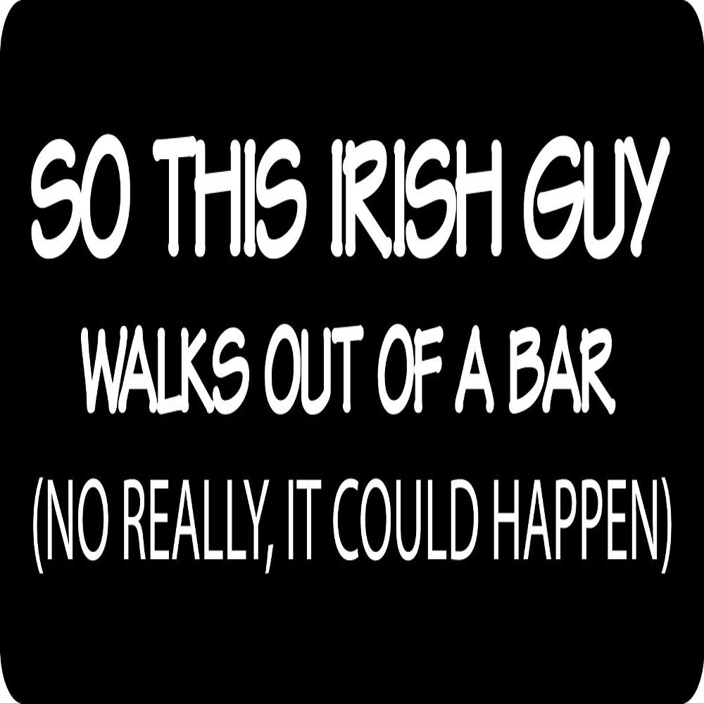 1080 Graphics 3 - So This Irish Guy Walks Out of A Bar Hard Hat/Biker Helmet Sticker BS 1042