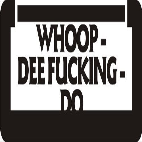 1080 Graphics 3 - Whoop - Dee Fuking -DO 1 1/4" x 3" Hard Hat Biker Helmet Stickers Bs583
