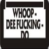 1080 Graphics 3 - Whoop - Dee Fuking -DO 1 1/4" x 3" Hard Hat Biker Helmet Stickers Bs583 view 1