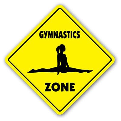 1080 Graphics Gymnastics Zone Sign Decal Sticker Novelty Gift Sport Gym Award Trophy Team Funny Gag Gym