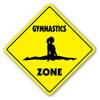 1080 Graphics Gymnastics Zone Sign Decal Sticker Novelty Gift Sport Gym Award Trophy Team Funny Gag Gym view 1