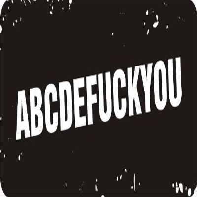 1080 Graphics 3 - AbcdefuKyou 1 1/4" x 3" Hard Hat Biker Helmet Stickers Bs021